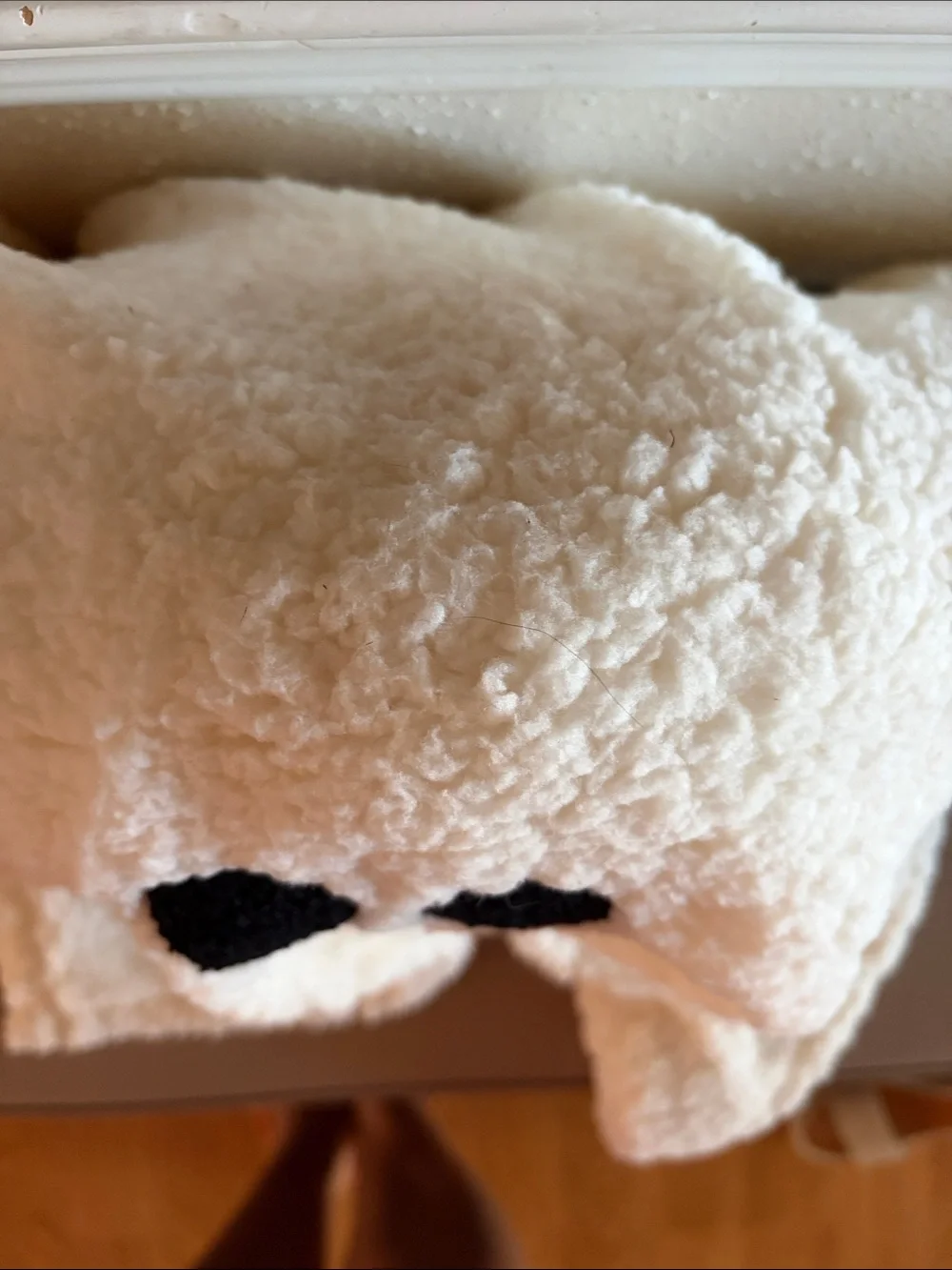 Cozy Cream Sherpa ghost pillow